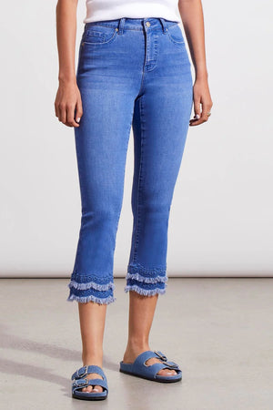 Audrey Straight Leg Crop Jeans With Embroidered Hem | Seasapphire