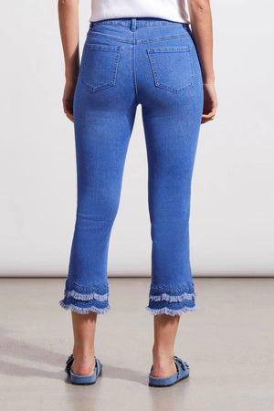 Audrey Straight Leg Crop Jeans With Embroidered Hem | Seasapphire