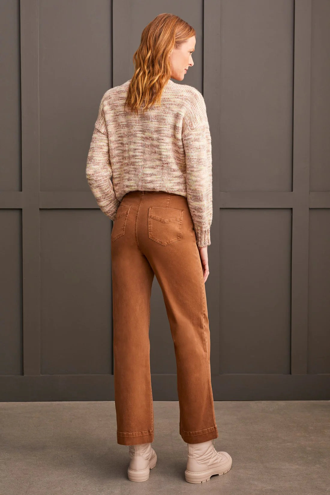 Comfort Stretch Fly Front Wide Leg Pants