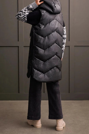 Long Sleeveless Puffer Vest