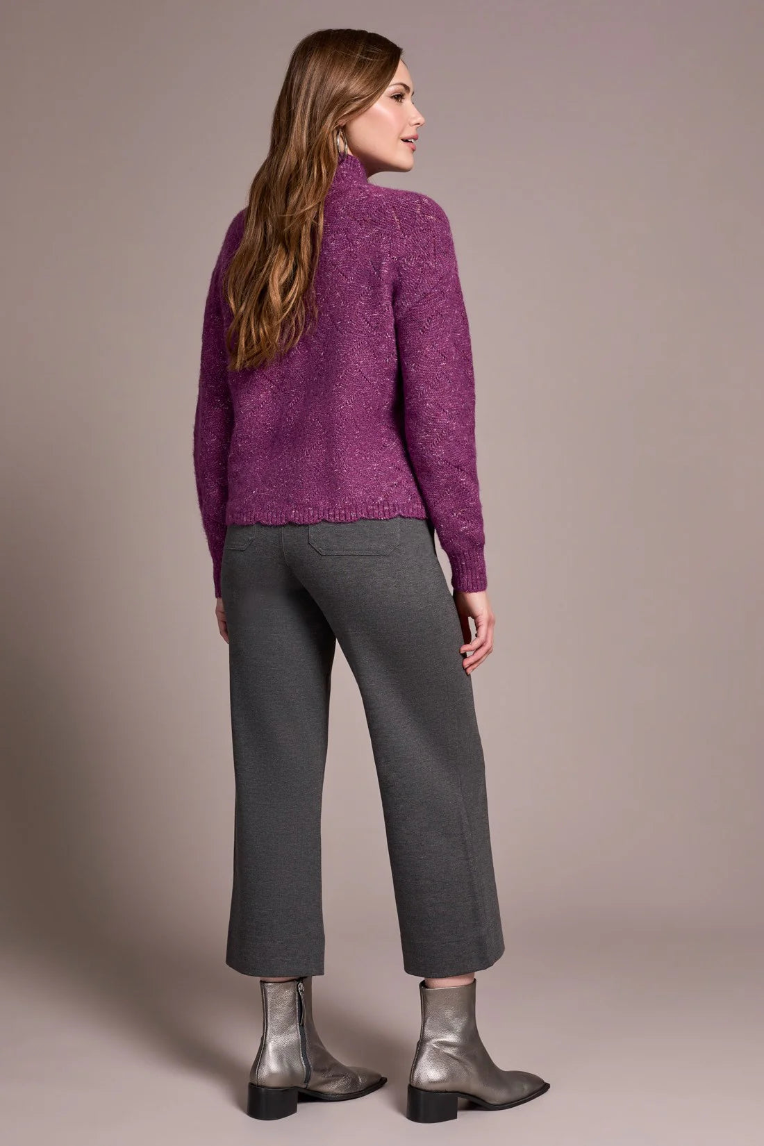 Mock Neck Drop Shoulder Sweater