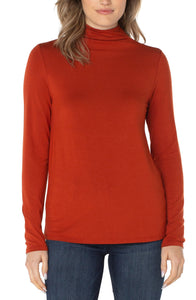 Mock Neck Long Sleeve Top