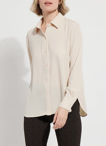 Parker Button Down Shirt | Light Almond