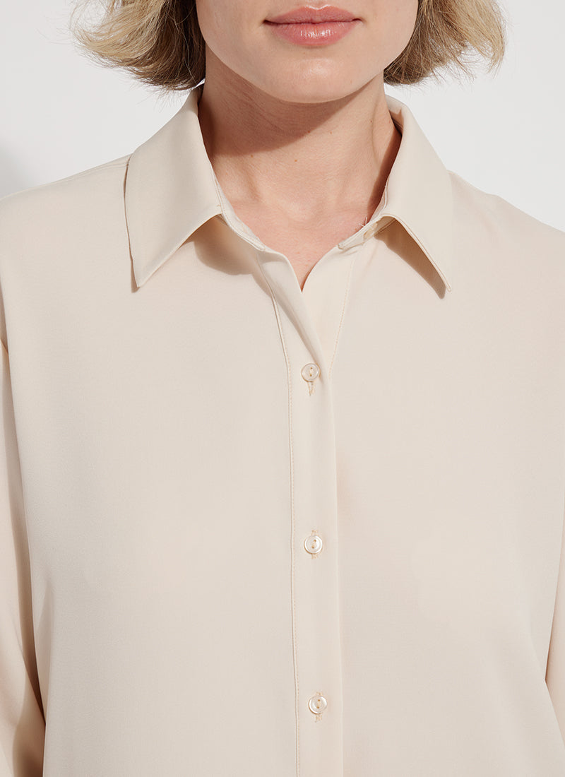 Parker Button Down Shirt | Light Almond