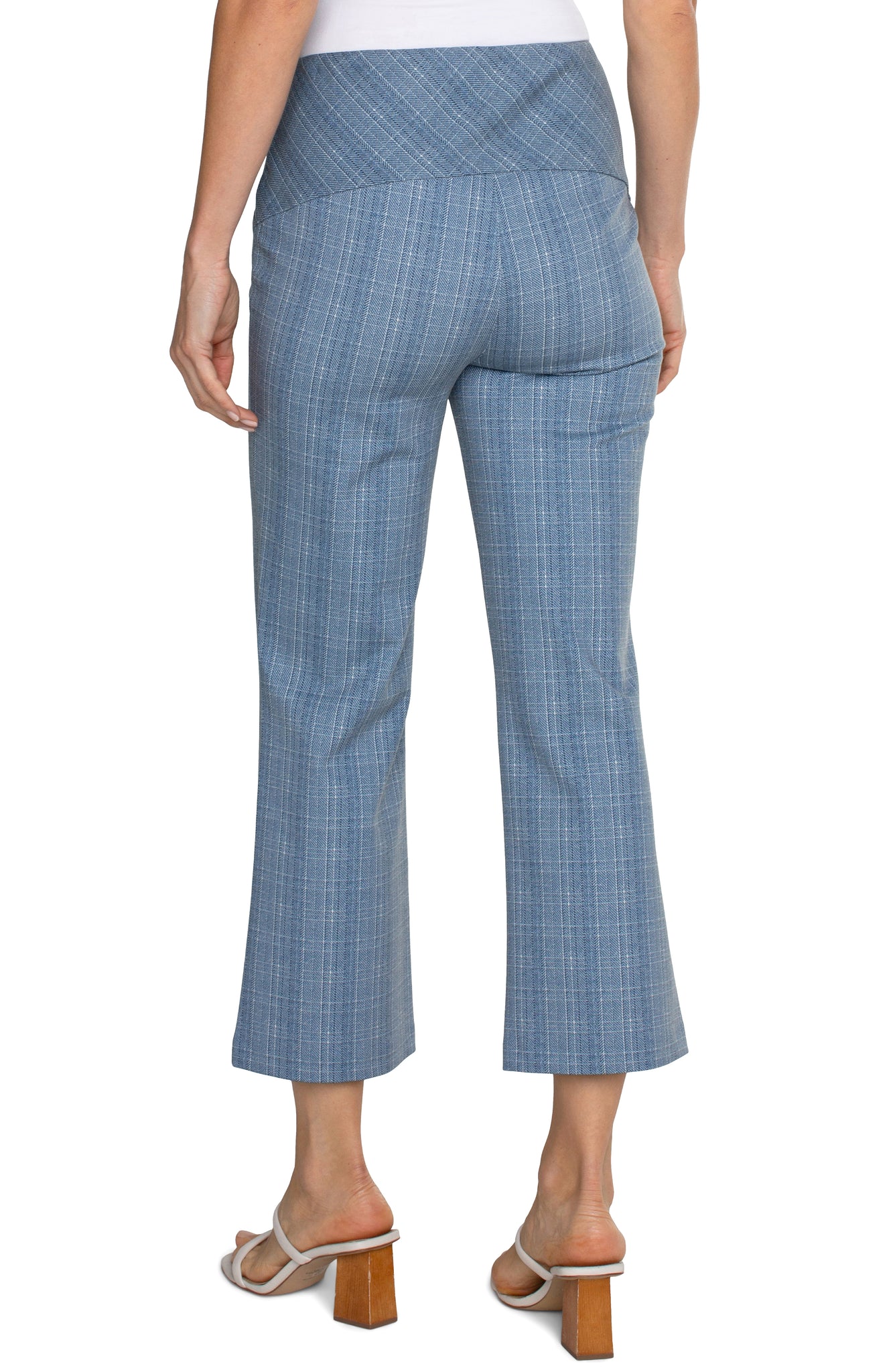 Stella Kick Flare 25" Pant | Blissful Blue Herringbone Stripe