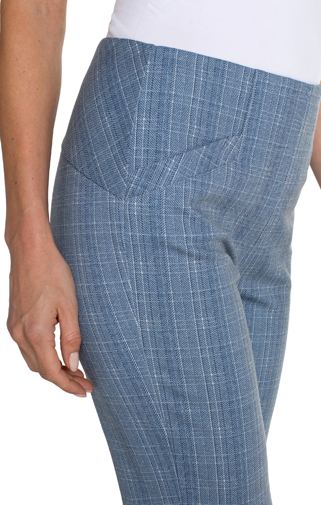 Stella Kick Flare 25" Pant | Blissful Blue Herringbone Stripe