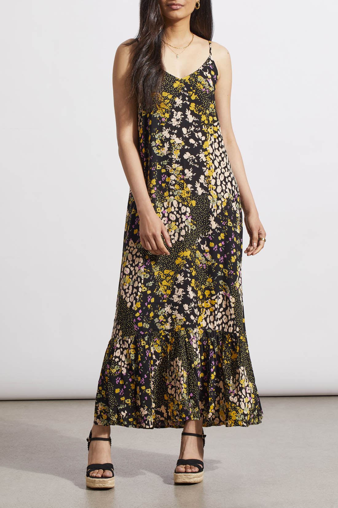 DITSY FLORAL PRINT MAXI DRESS | Limoncello