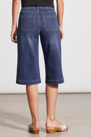 Audrey Capri Palazzo Jeans With Patch Pockets | Realblue