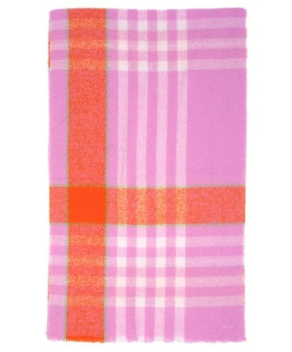 Buzzy Plaid Scarf | Candy Pink 