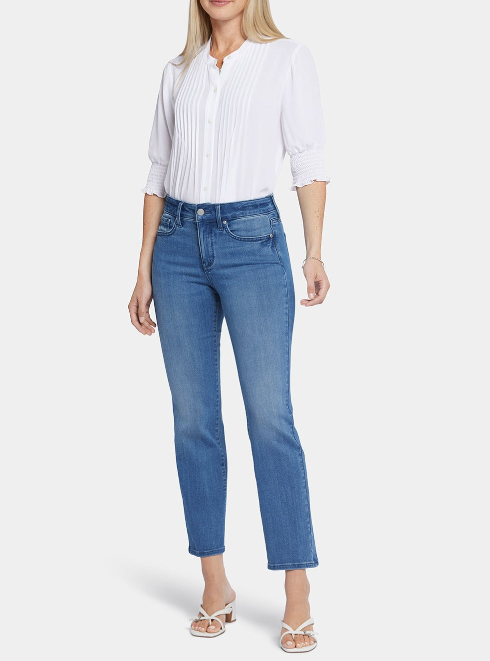 Marilyn Straight Ankle Jeans | Blue Island