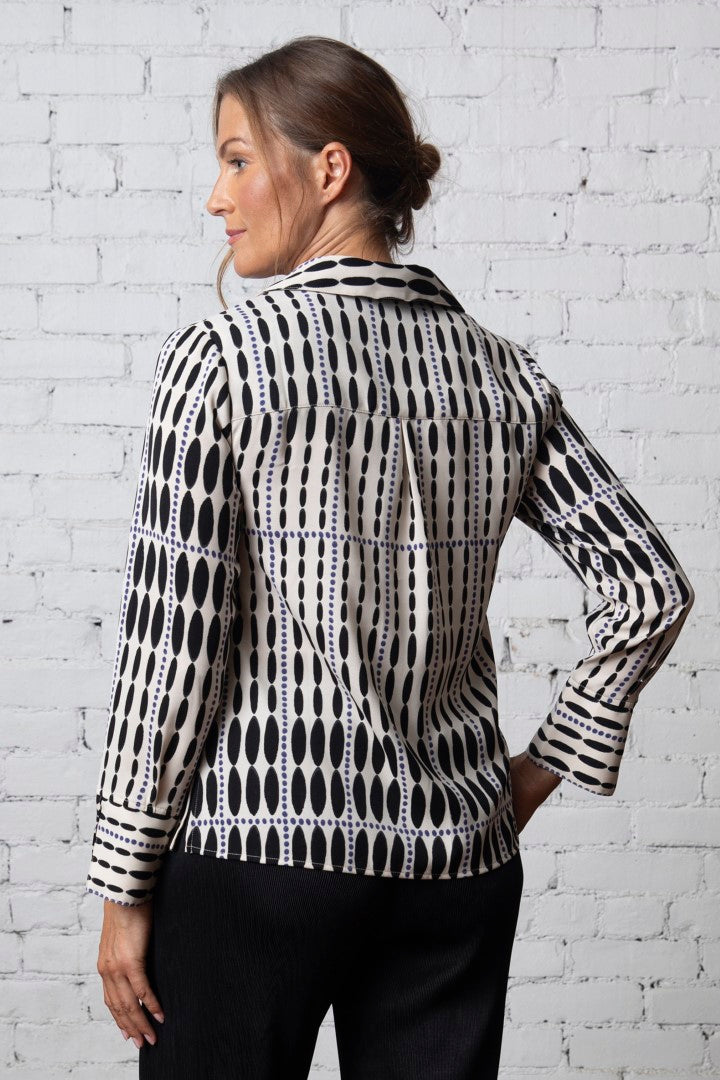 Crepe Georgette Grid Shirt