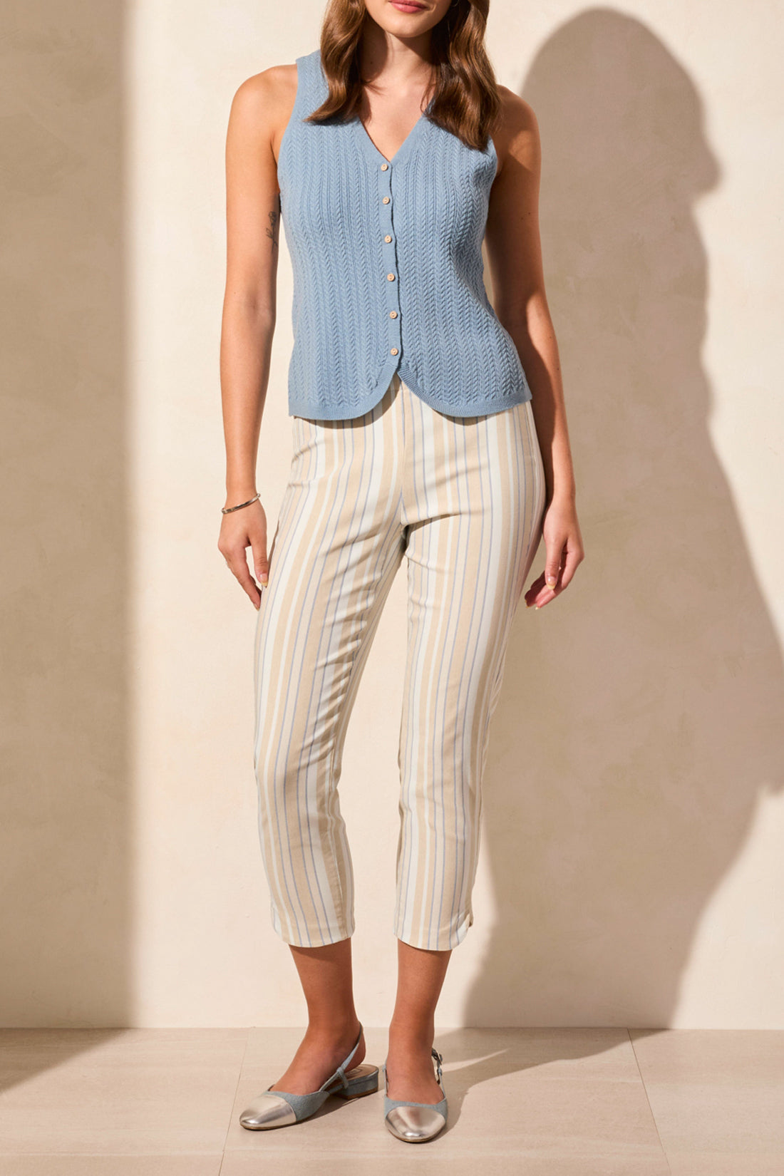 Sweater Vest with Wood Buttons