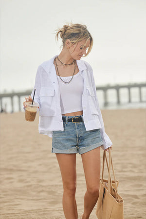 Cotton Swing Jacket With Pockets