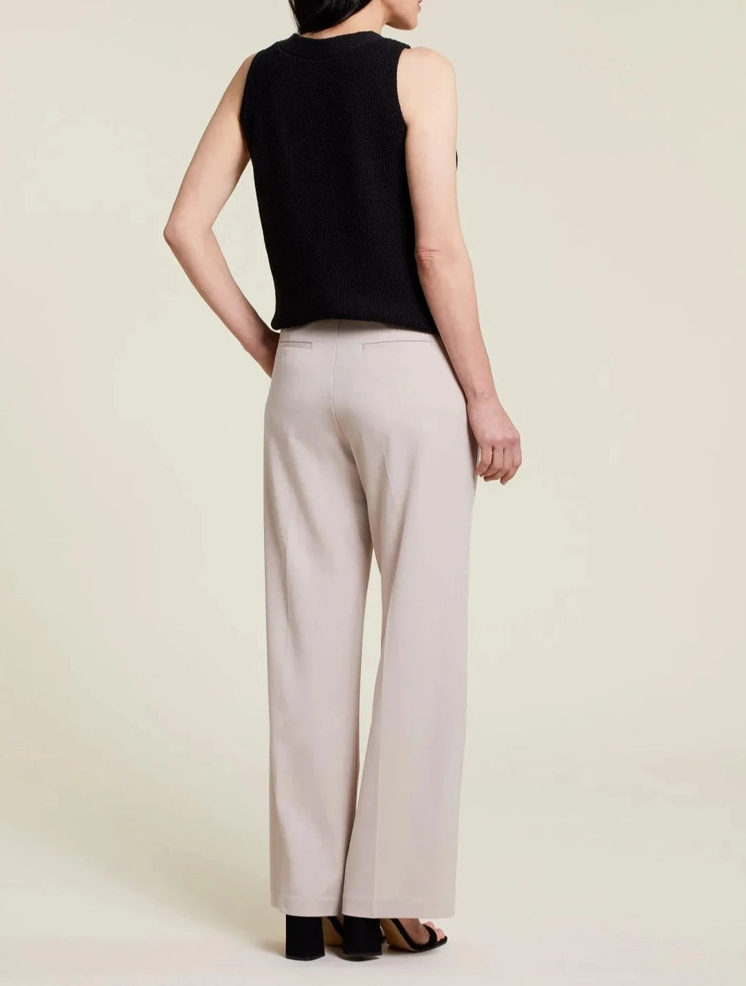 Wide Leg Pleated Trouser | Flax