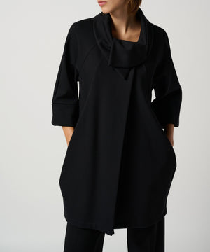 Elbow Sleeve Jackie O Ponte Jacket | Black