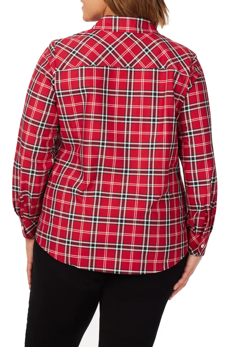 Plaid Blouse |  Red
