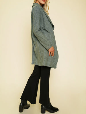 Shawl Collar Coat | Charcoal