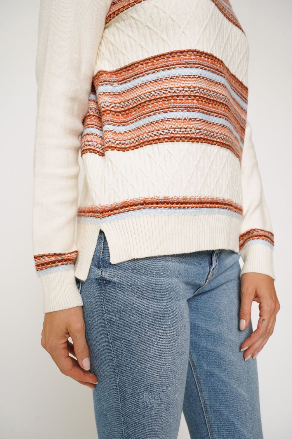 Stripe Mix Pullover