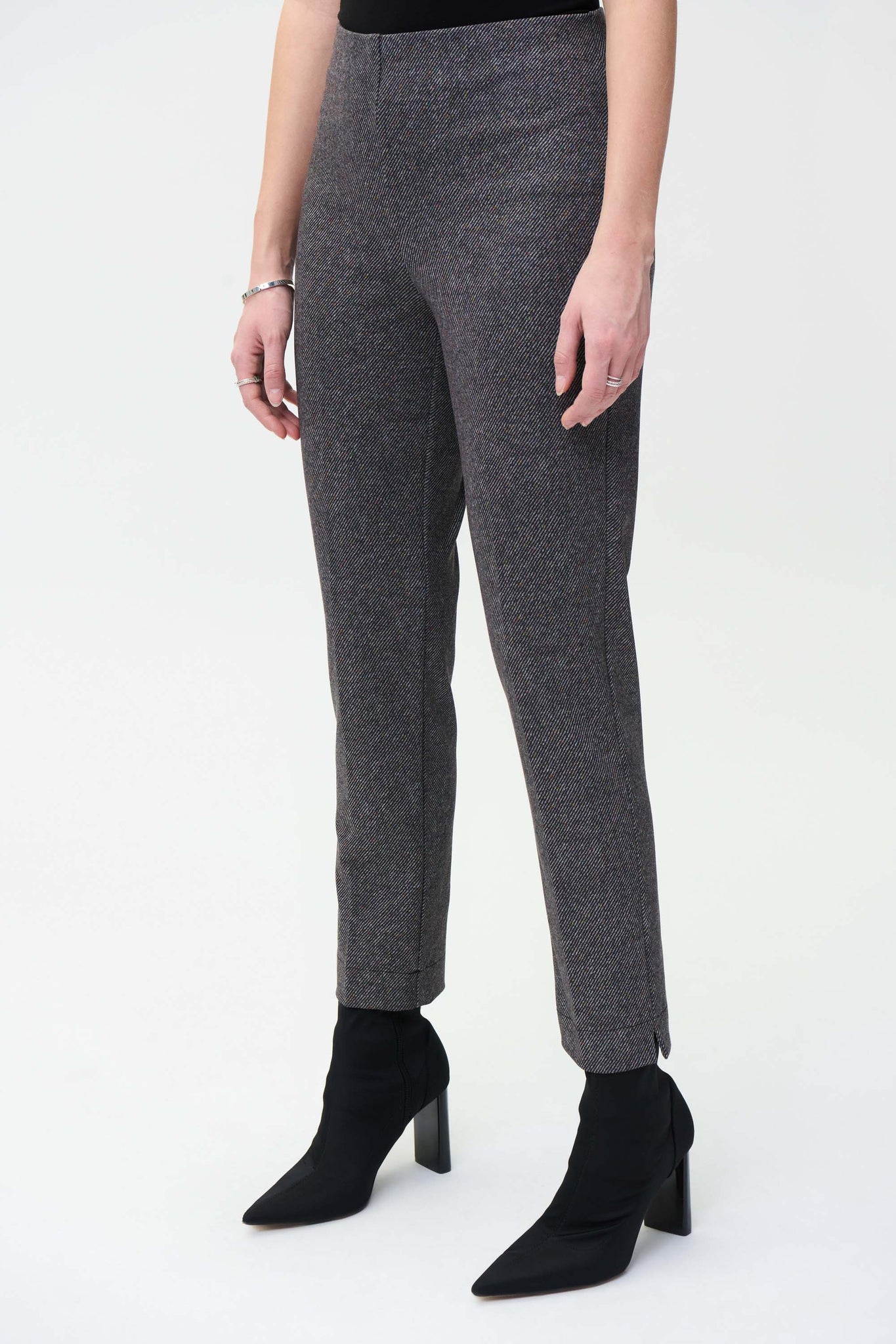Tweed Ankle Pant | Black Multi