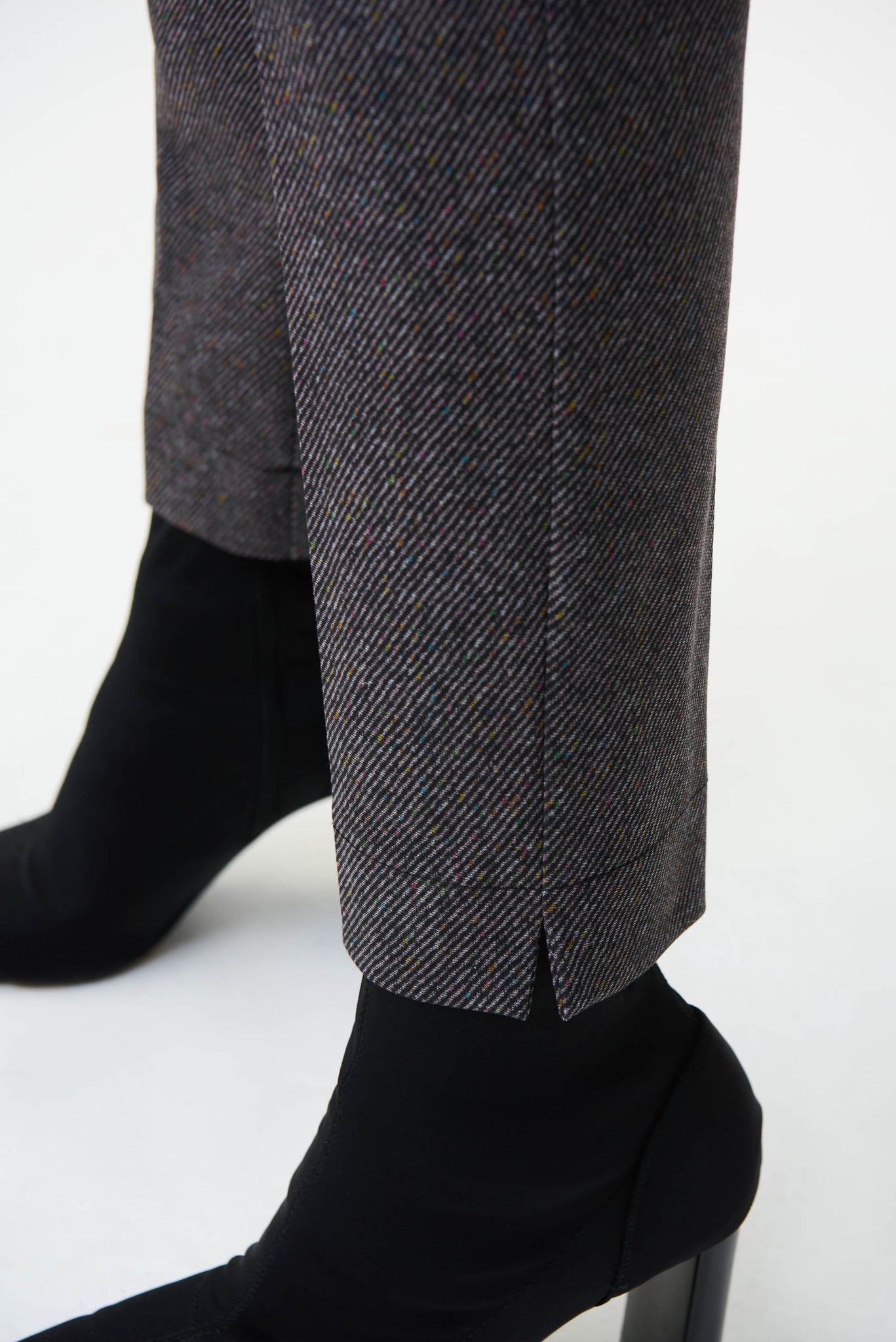 Tweed Ankle Pant | Black Multi
