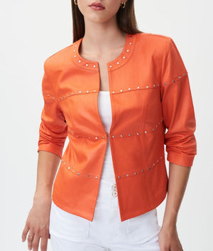 Faux Suede jacket | Orange 