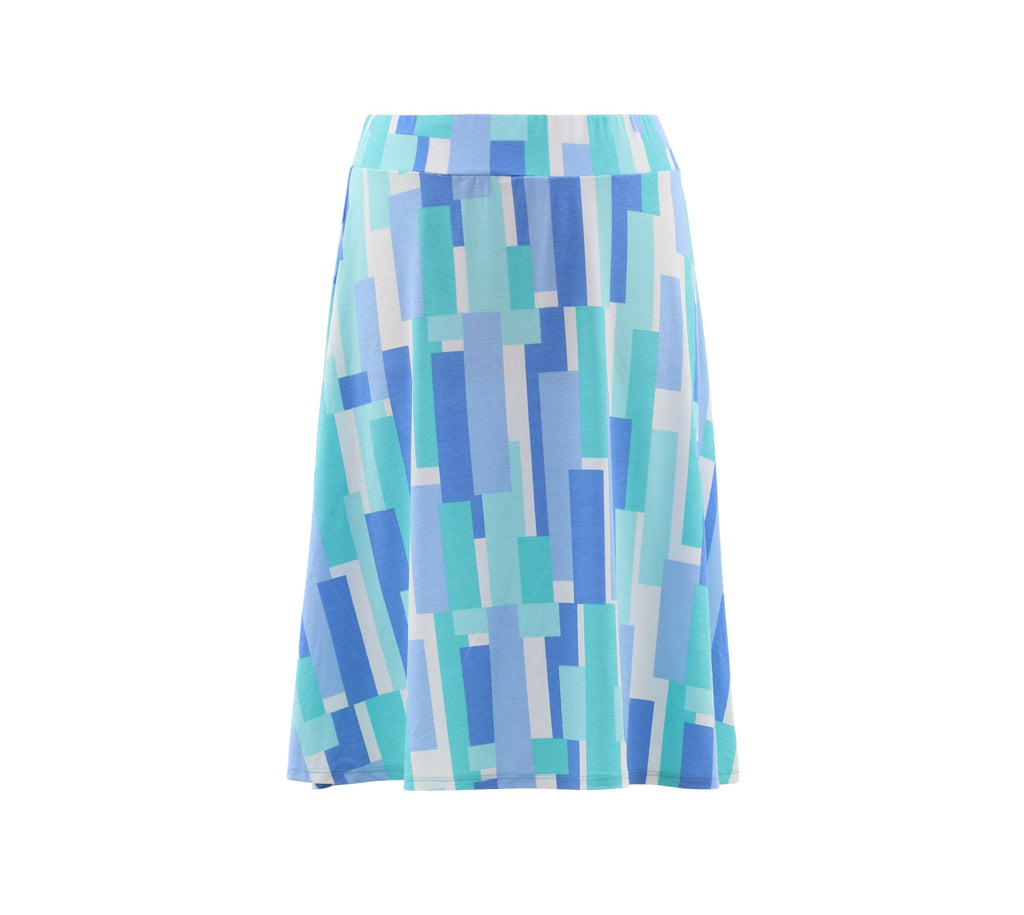 Abstract Knee Length Skirt | Marble