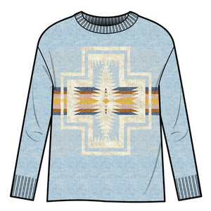 Sweater with print| Cool blue multi