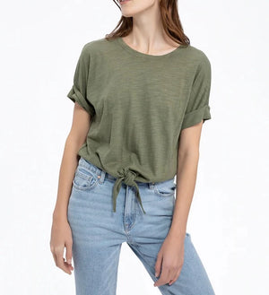 All Day Tie Tee Forest Green | Sanctuary
