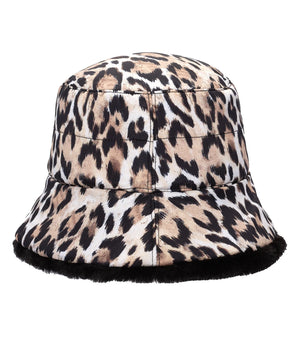 Snow Leopard Reversible Buckle Hat | Black
