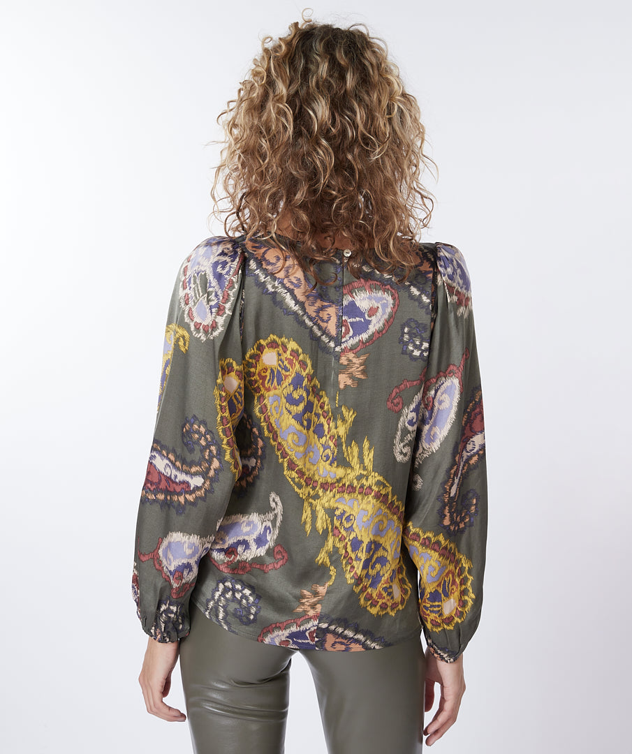 Large Paisley Print Blouse | Print