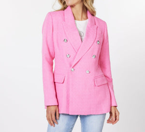 Double Button Blazer | Pink