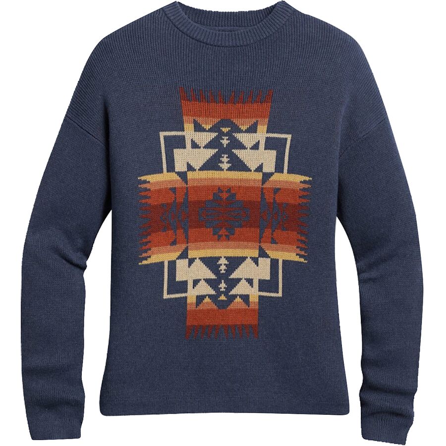 Indigo Graphic Cotton Sweater