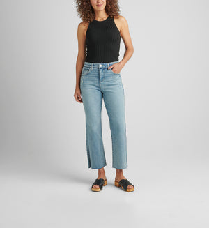 Phoebe High Rise Cropped Bootcut Jeans | Artic Blue