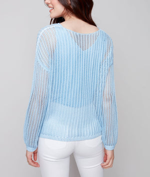 Fishnet Sweater | Cerulean