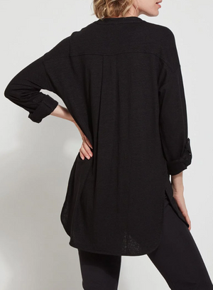 Lynwell Linen Jersey Shirt | Black