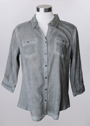 Faded Button Up Blouse