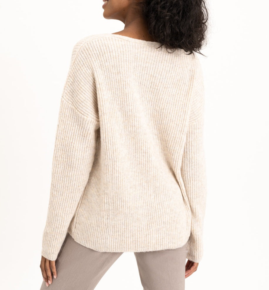 V Neck Soft Sweater | Biscotti
