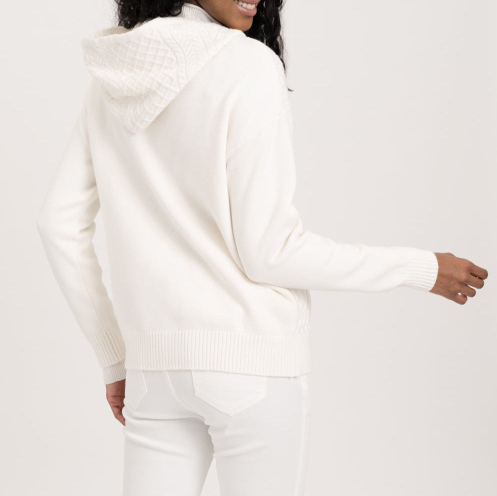 Zip Up Sweater | Cream