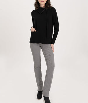 Pullover Split Neck | Black