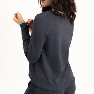 Long Sleeve Pull Over Top | Indigo