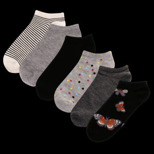 Butterfly, Stripes, Dots, & Solid Low Cut Socks | Hotsox