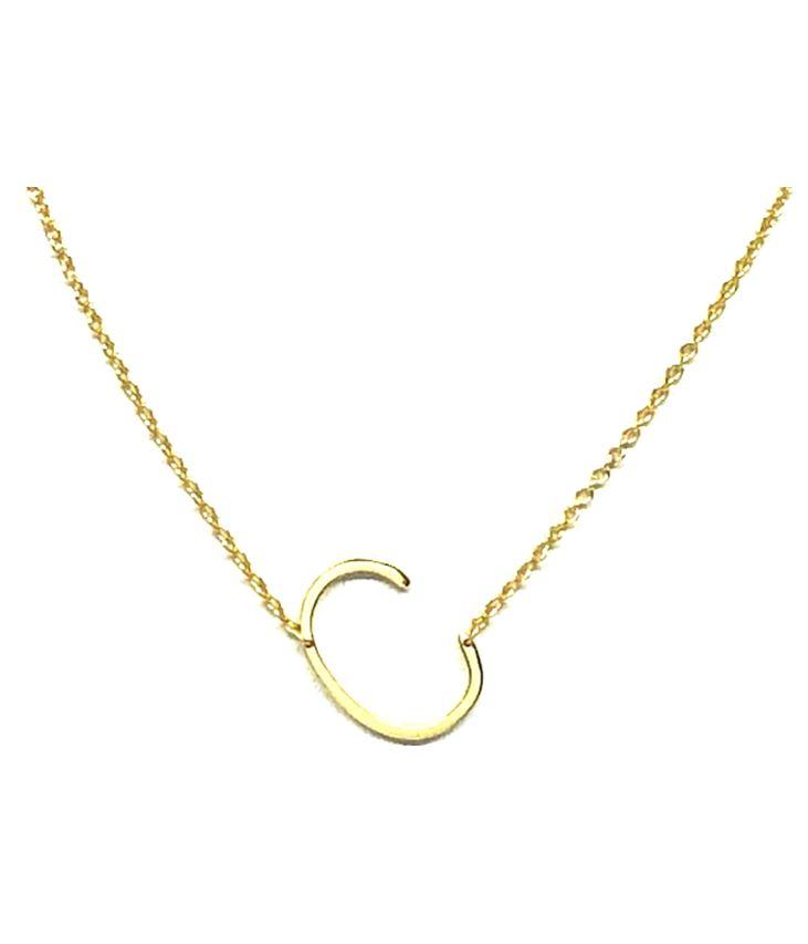 Gold C Necklace
