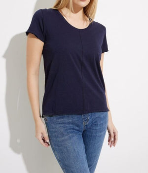 Slub Knit Top | Navy
