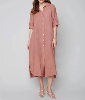Linen Tunic Dress | Nougat