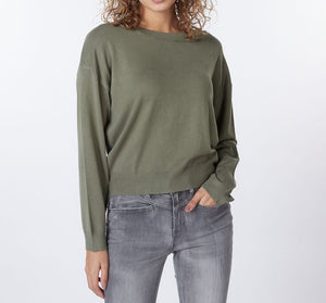 Basic Boxy Sweater | Leafgreen