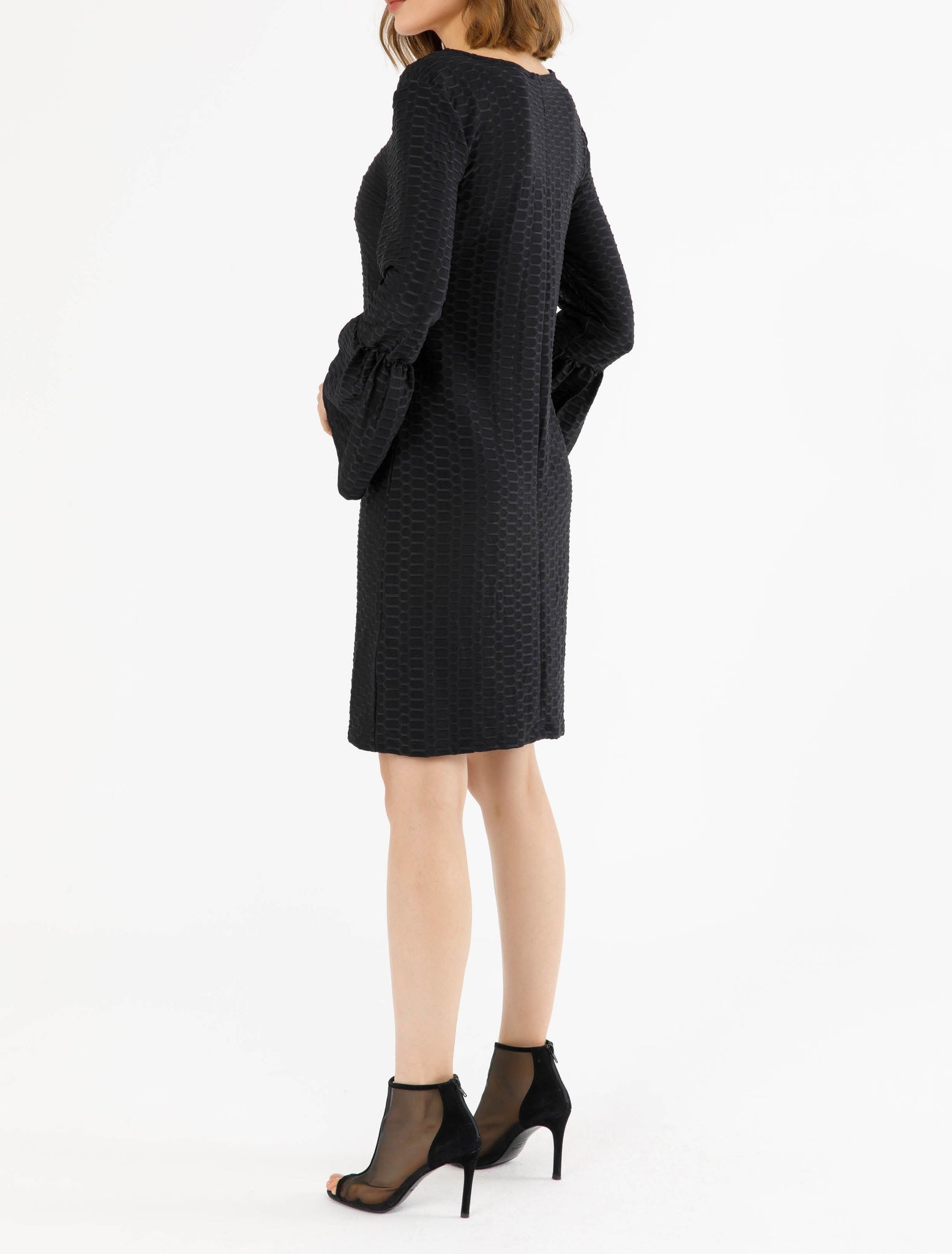 Bell Sleeve Textured Dress | Isle