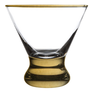 Gold Accent Martini Glass