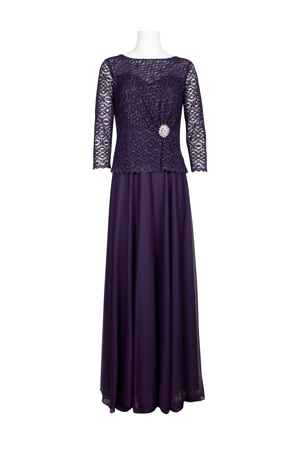 Long Dress With Brooch