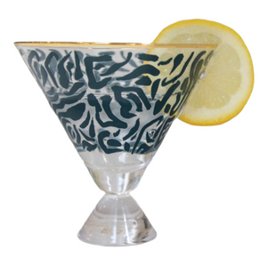 Zebra Martini Glass