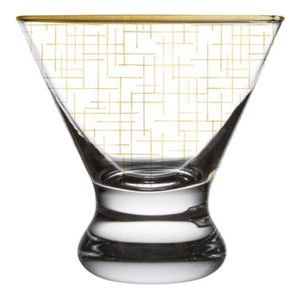 Gold Accent Martini Glass